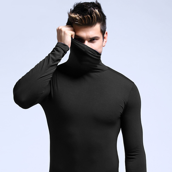 Fall-Winter-Thin-Modal-Breathable-High-Collar-Warm-Tight-Pajamas-Tops-Underwear-for-Men-1213800