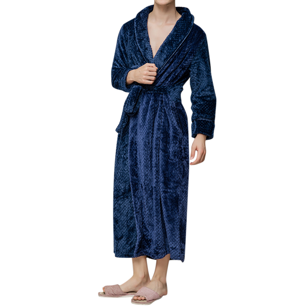 Flannel-Thick-Warm-Winter-Full-Length-Pajamas-Sleepwear-Robe-Bathrobe-for-Men-1350463