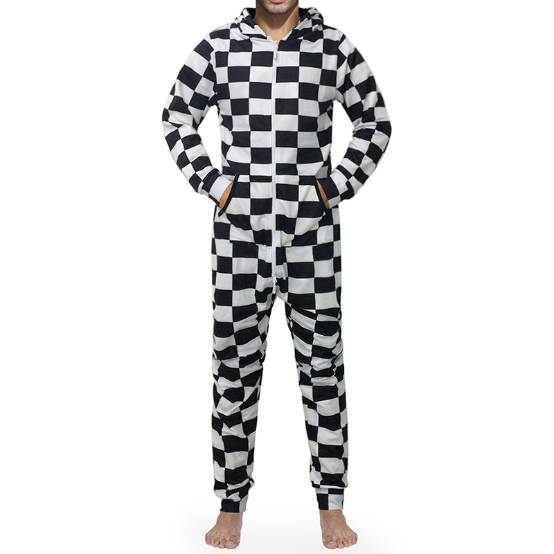 Funny-Gradient-Geometrical-Print-Onesie-Jumpsuit-Home-Pajama-Set-1362792