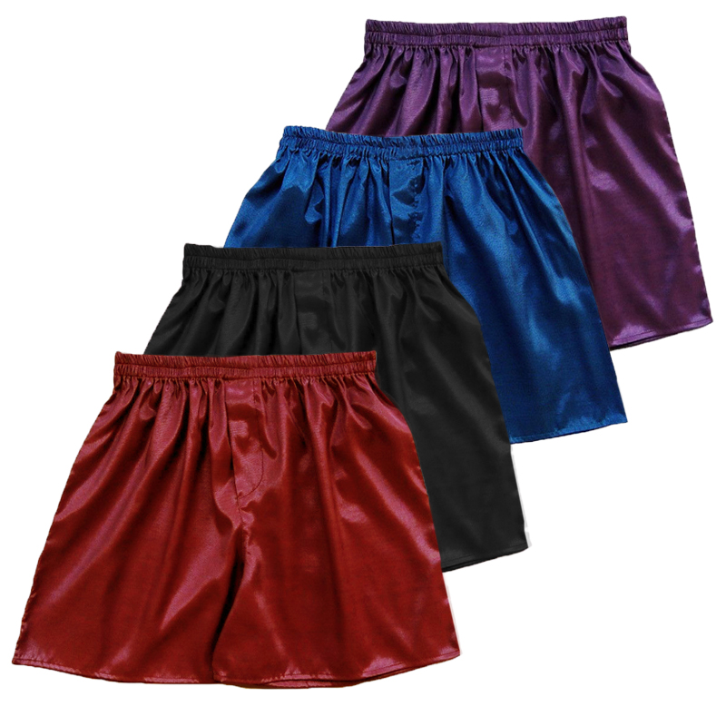 INCERUN-Casual-Mens-Faux-Silk-Boxer-Shorts-Comfortable-Breathable-Sleepwear-1412513