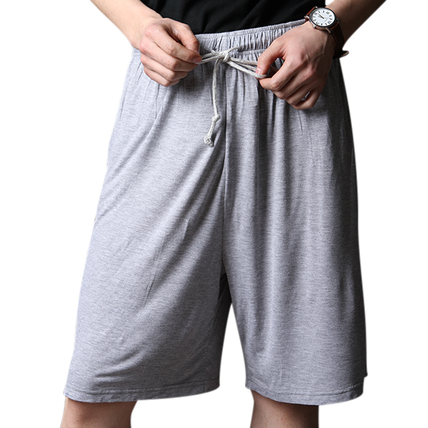 Men-Casual-Home-Comfort-Breathable-Loose-Elastic-Big-Size-Knee-Length-Sleepwear-Lounge-Shorts-1148571
