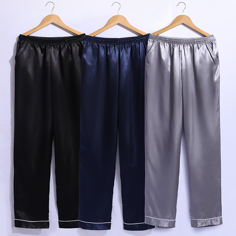 Men-Thin-Summer-Faux-Silk-Sleep-Pants-Home-Casual-Loose-Sleepwear-1413237