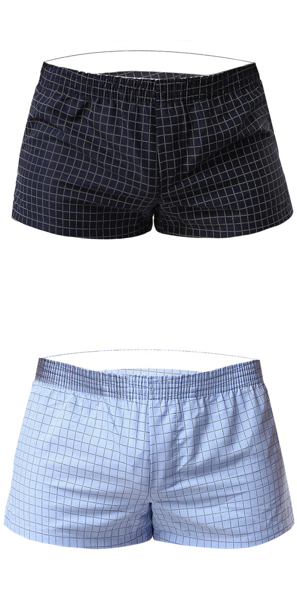 Mens-Casual-Home-Boxers-Beach-Plaid-Moustache-Printing-Shorts-Outdoor-Sports-Sleepwear-1141487