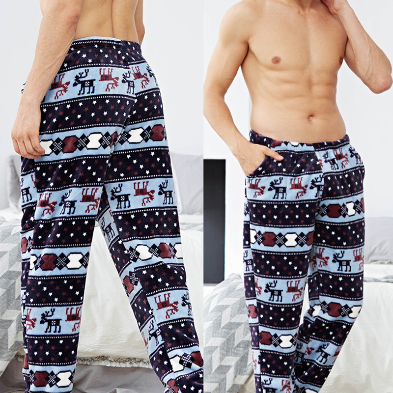 Mens-Winter-Pattern-Fannel-Fleece-Pajamas-Thermal-Sleepwear-Pants-1377290