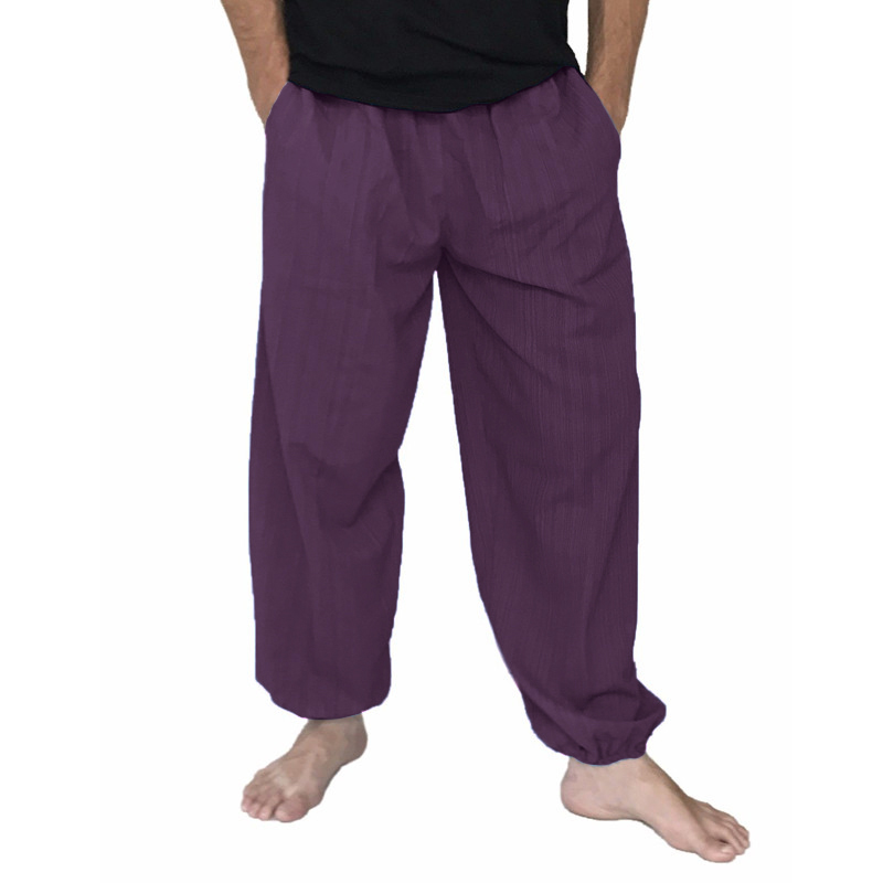 INCERUN-Mens-100-Cotton-Breathable-Baggy-Pants-Casual-Sports-Harem-Yoga-Trousers-Large-Size-S-5XL-1294302