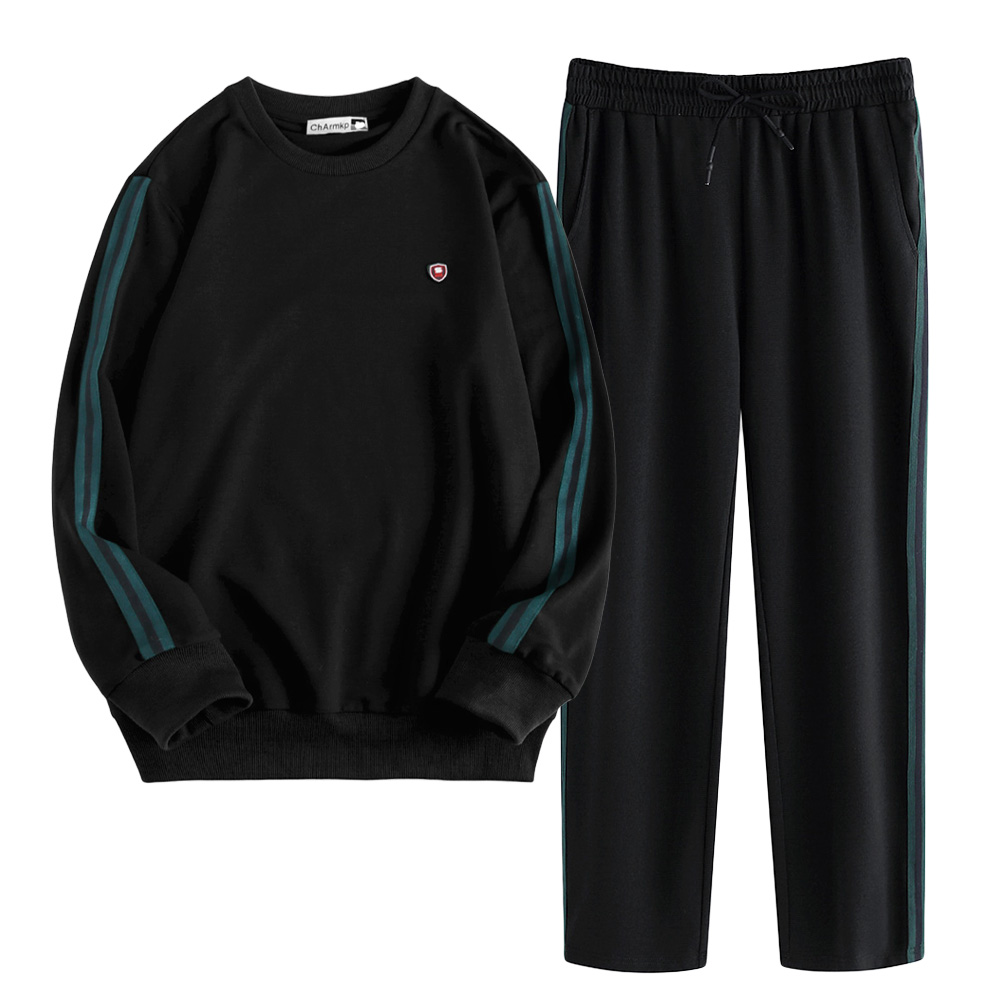 Mens-Casual-Loose-Sports-Suit-Solid-Color-Long-Sleeved-Sweatshirt-Jogger-Pants-1350135
