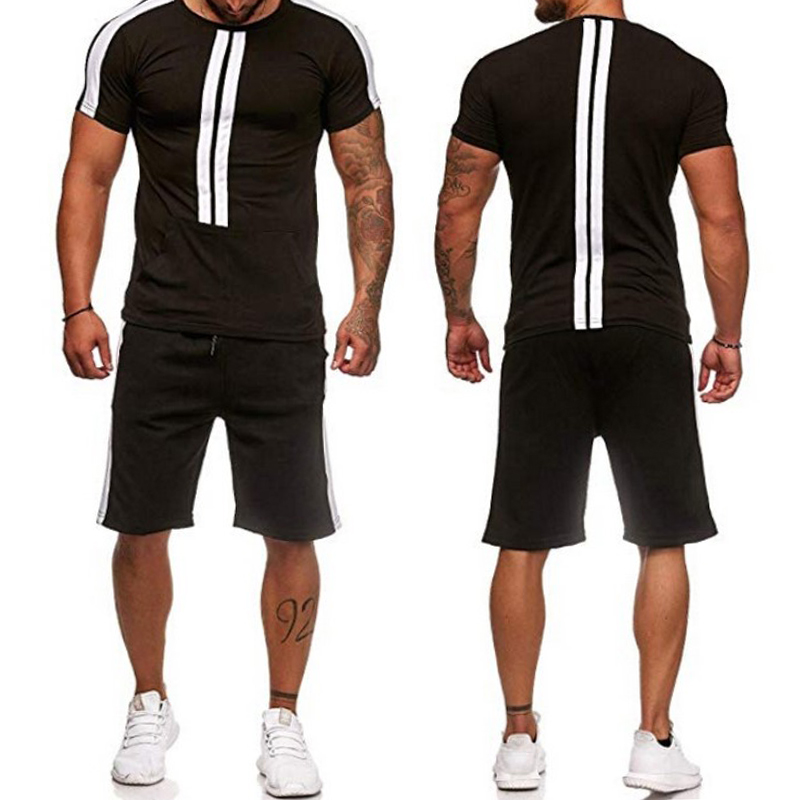 Mens-Short-Sleeve-Casual-Sport-Suit-Athleisure-Sportswear-1444249