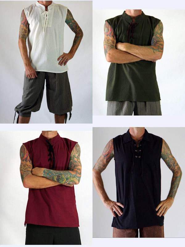 Fashion-Solid-Color-Sleeveless-Stand-Collar-Strap-Open-Mens-Vest-Sports-Breathable-Comfort-Tops-1333792