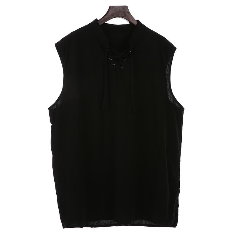 Fashion-Solid-Color-Sleeveless-Stand-Collar-Strap-Open-Mens-Vest-Sports-Breathable-Comfort-Tops-1333792