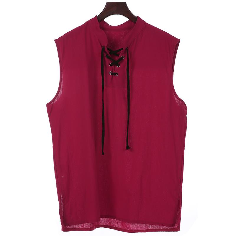 Fashion-Solid-Color-Sleeveless-Stand-Collar-Strap-Open-Mens-Vest-Sports-Breathable-Comfort-Tops-1333792