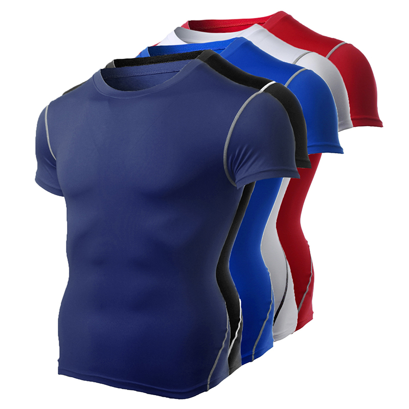 Fitness-Sports-Tights-Tops-Mens-Elastic-Short-sleeved-Quick-drying-Compression-T-Shirts-1322197