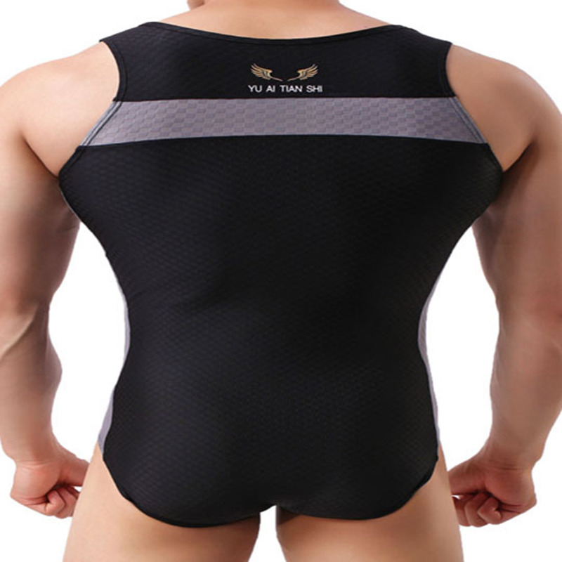 Mens-Beach-Summer-Fitness-One-Piece-Tops-Casual-Sport-Jumpsuits-Swimwear-1341936