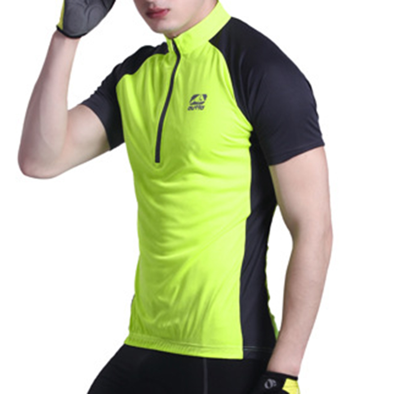 Mens-Summer-Elastic-Breathable-Quick-drying-Sport-Cycling-Short-Sleeve-Skinny-Tops-1367280