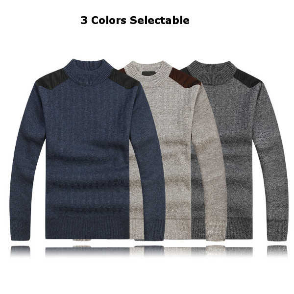 Mens-Thick-Sweaters-Casual-Knitting-Splicing-Shoulder-Pullovers-967165