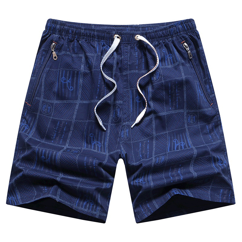 Mens-Plaid-Printed-Summer-Swimwear-Thin-Quick-Dry-Breathable-Loose-Casual-Board-Beach-Shorts-1341420