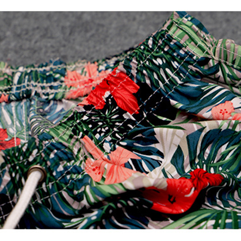 Retro-Flowers-Printing-Drawstring-Smooth-Loose-Beach-Board-Shorts-for-Men-1327324