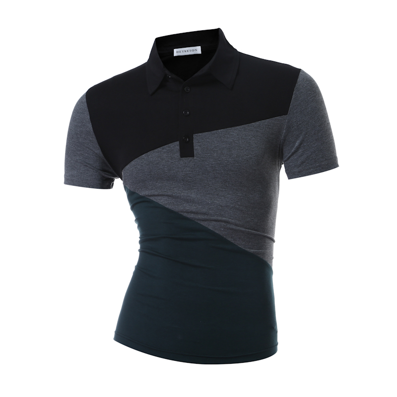 Mens-Fashion-Color-Block-Short-Sleeve-Turn-down-Collar-Golf-Shirt-1330598