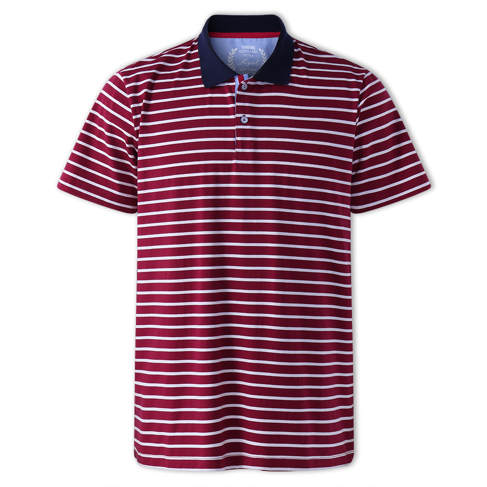 Mens-Striped-Short-Sleeve-Business-Casual-Cotton-Golf-Shirt-Breathable-Loose-Turn-down-Collar-Tops-1324812