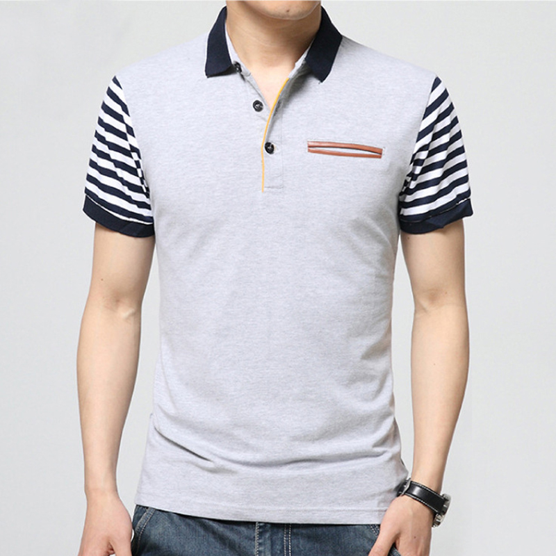 Mens-Striped-Short-Sleeve-Golf-Shirt-Summer-Lapel-Cotton-Casual-Slim-Tops-1333191