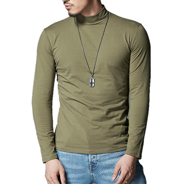 Autumn-Mens-Casual-Stand-Collar-Cotton-T-shirt-Pure-Color-Thin-Long-Sleeve-Tops-Tees-1214127