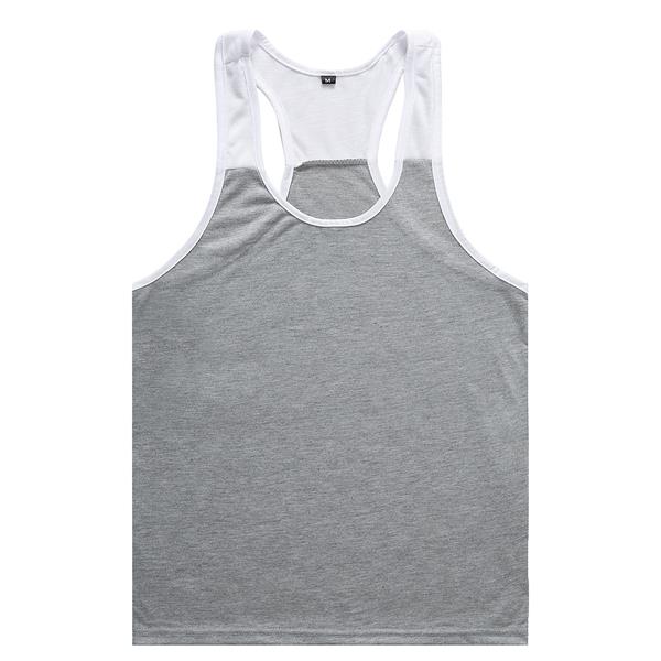 Mens-Bodybuilding-Muscle-Fitness-Training-Sports-Tank-Top-Casual--Splice-Color-Vest-1271737