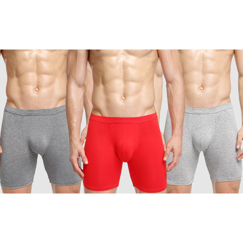 Mens-3-Pieces-Soild-Color-U-Convex-Pouch-Boxer-Briefs-Underwear-1385220