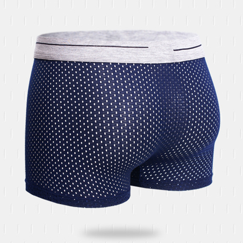 Mens-Mesh-Breathable-Solid-Color-Mid-Rise-Comfortable-Boxer-Underwear-1333581