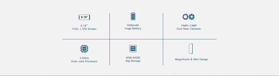 DOOGEE-Y7-Plus-Global-Bands-618quot-FHD-5080mAh-160-MP130MP-Dual-Rear-Cameras-6GB-64GB-MT6757-4G-Sma-1414555