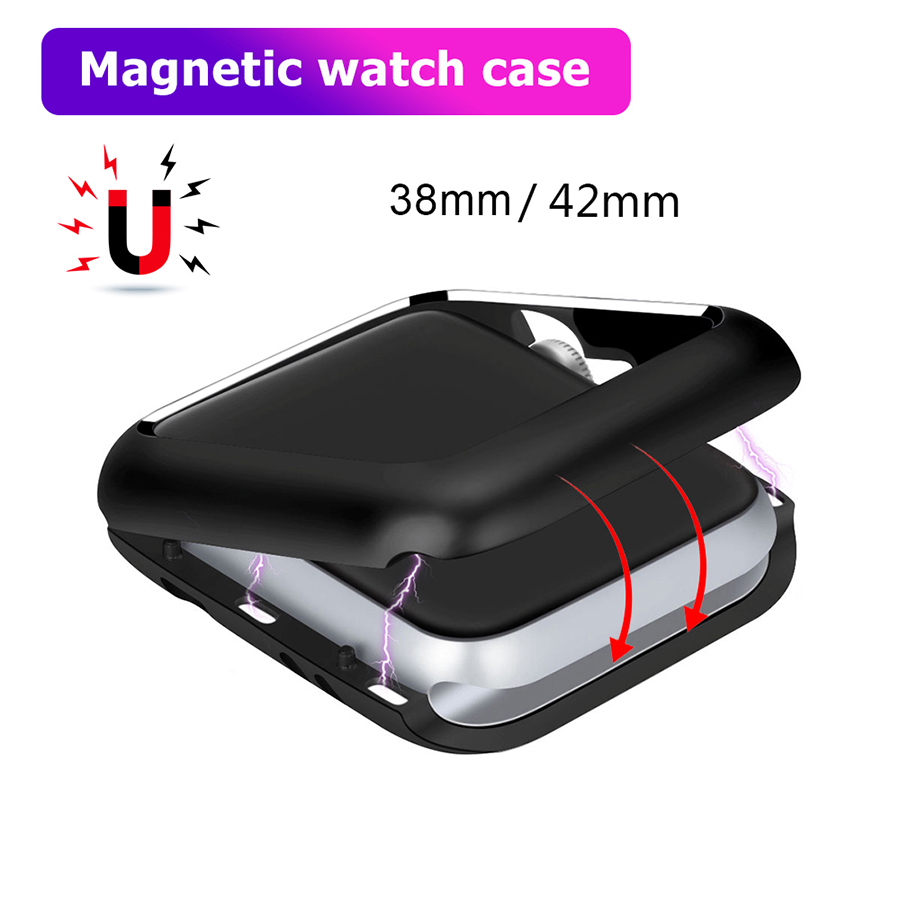 Bakeey-Universal-Magnetic-Adsorption-Aluminum-Frame-Case-For-iWatchApple-Watch-Series-123-38mm-amp-4-1365263