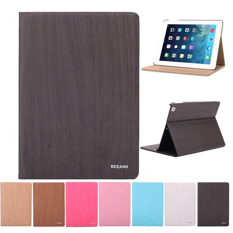 Wood-Texture-Smart-SleepWake-Up-Bracket-Case-For-iPad-Air-1191702