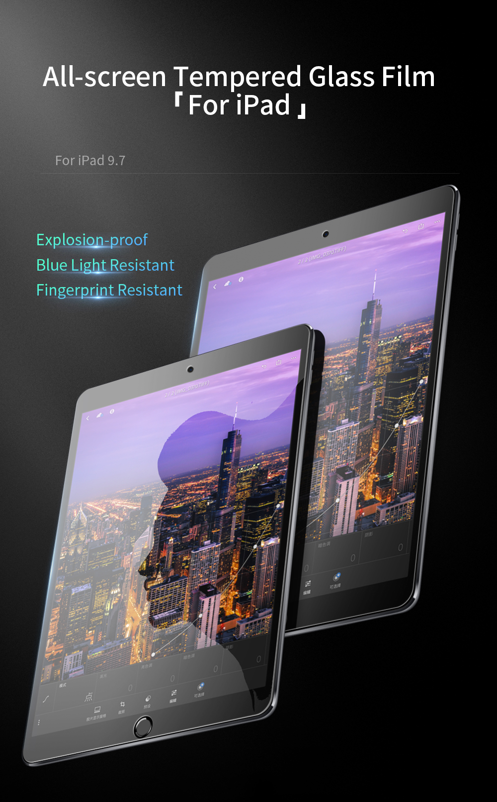 DUX-DUCIS-Tempered-Glass-Screen-Protector-For-iPad-2018iPad-2017iPad-Air-2iPad-AiriPad-Pro-97quotiPa-1376297
