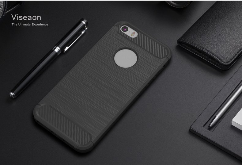 Bakeey-15mm-Thickness-Carbon-Fiber-TPU-Case-For-iPhone-5-5S-SE-1090297