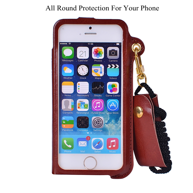 Card-Slot-Lanyard-PU-Leather-Case-For-iPhone-5-5S-SE-4-Inch-1106467