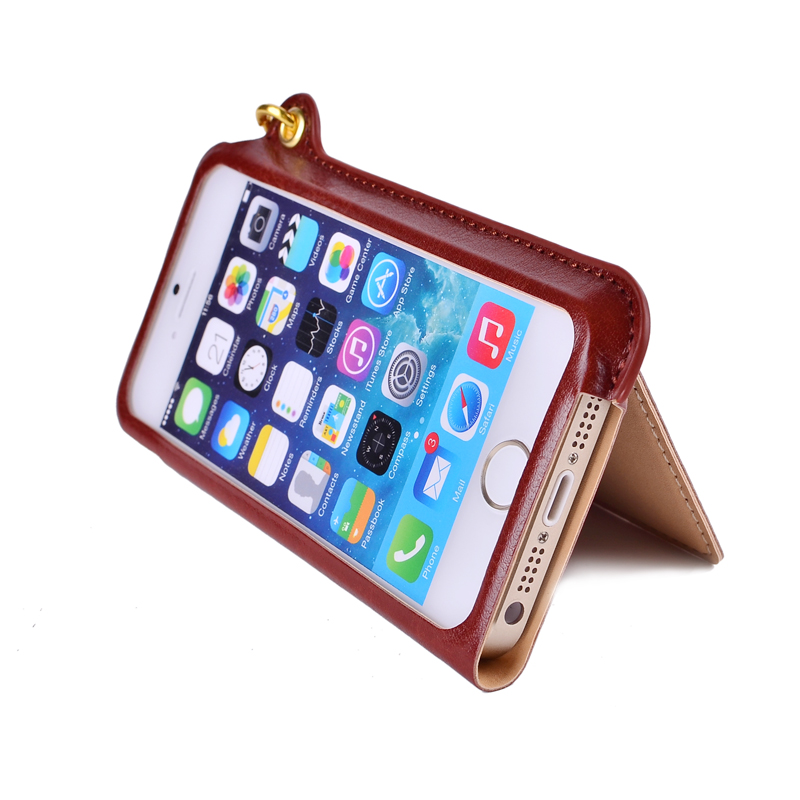 Card-Slot-Lanyard-PU-Leather-Case-For-iPhone-5-5S-SE-4-Inch-1106467