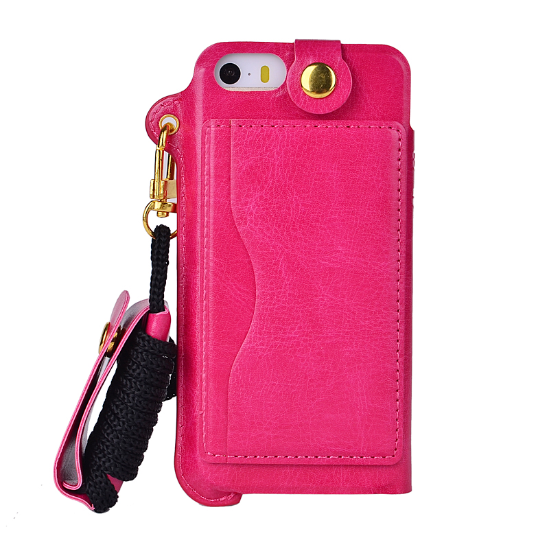 Card-Slot-Lanyard-PU-Leather-Case-For-iPhone-5-5S-SE-4-Inch-1106467