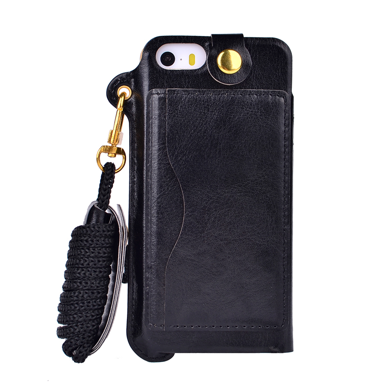 Card-Slot-Lanyard-PU-Leather-Case-For-iPhone-5-5S-SE-4-Inch-1106467