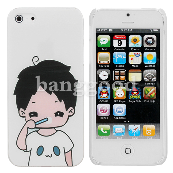 Cartoon-Lovers-Brush-Teeth-Pattern-Relief-Protective-Case-For-iPhone-5-54916