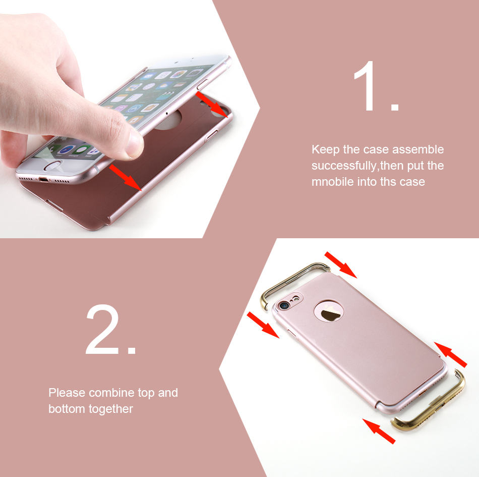 Bakeey-3-In-1-Plating-Anti-Fingerprint-Case-For-iPhone-66s6-Plus6s-Plus-1253899