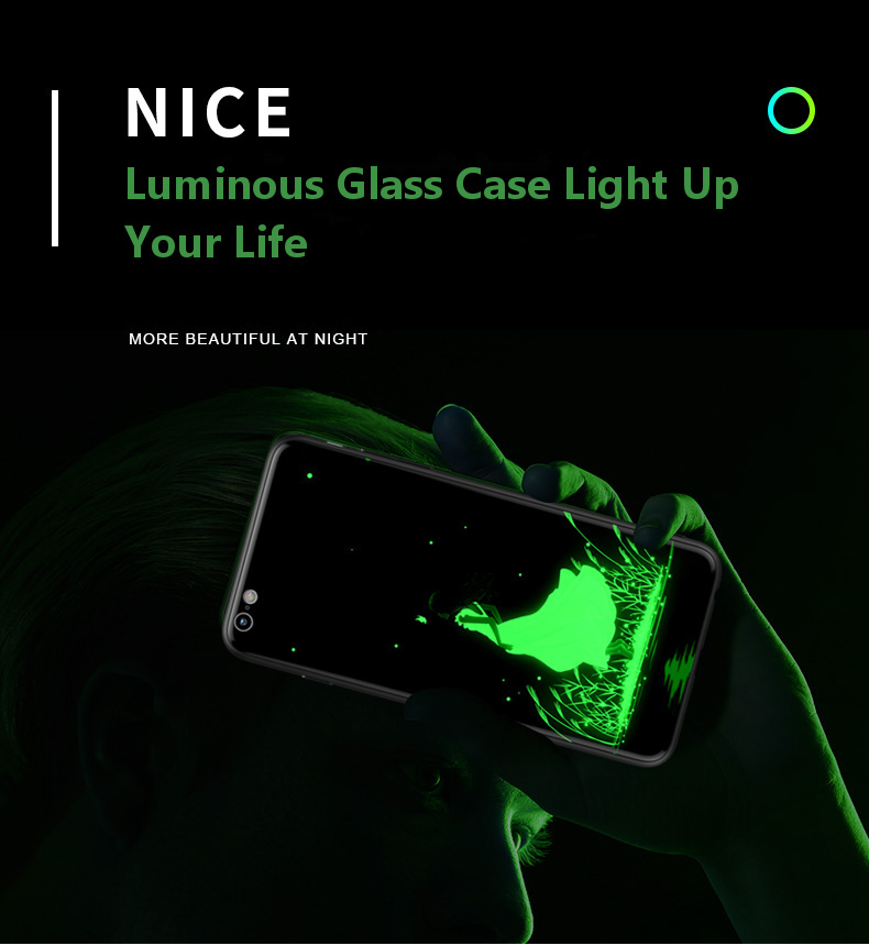 Bakeey-3D-Night-Luminous-Glass-Protective-Case-for-iPhone-6-Plus6s-Plus-1311649