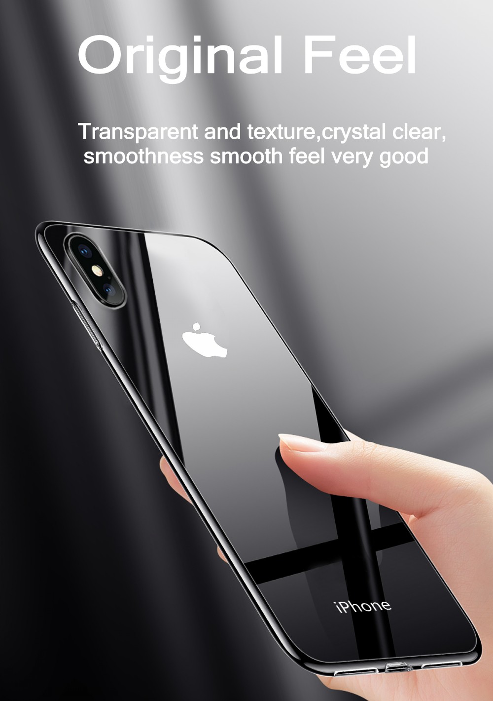 Bakeey-Clear-Tempered-Glass-Protective-Case-For-iPhone-XRXSXS-MaxX88-Plus77-Plus-1394416