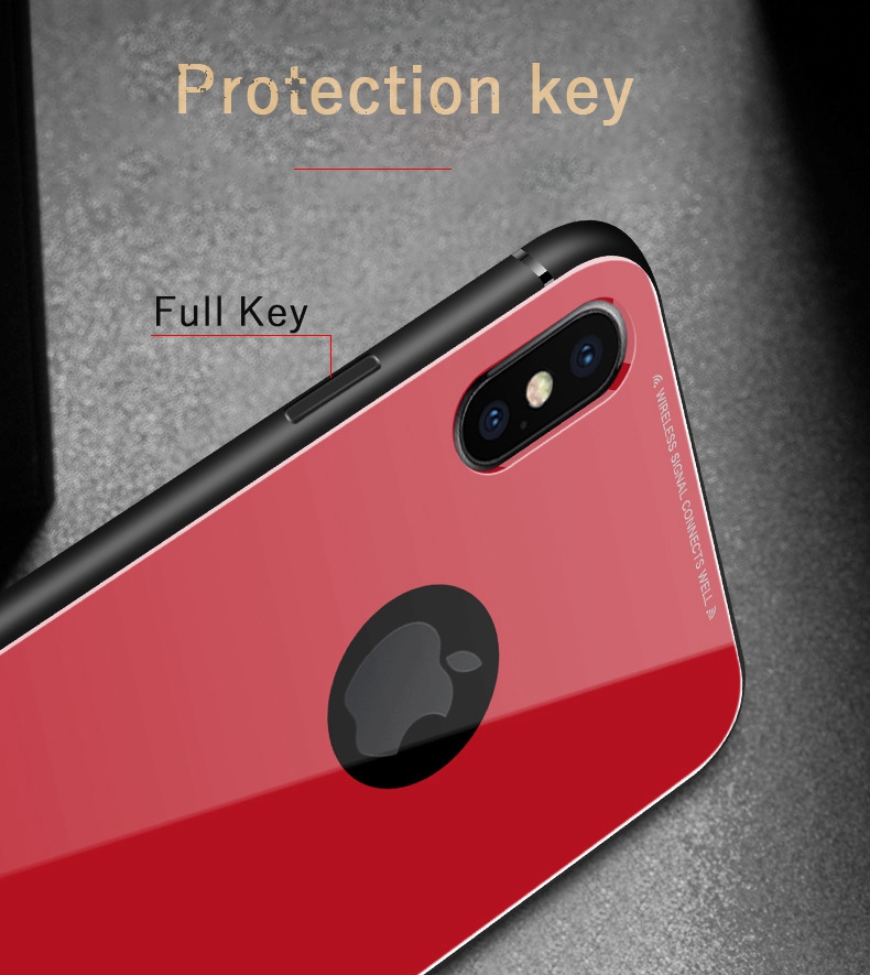 Bakeeytrade-Tempered-Glass-Mirror-Back-TPU-Frame-Protective-Case-for-iPhone-X78-7Plus8Plus-66s-Plus-1236891