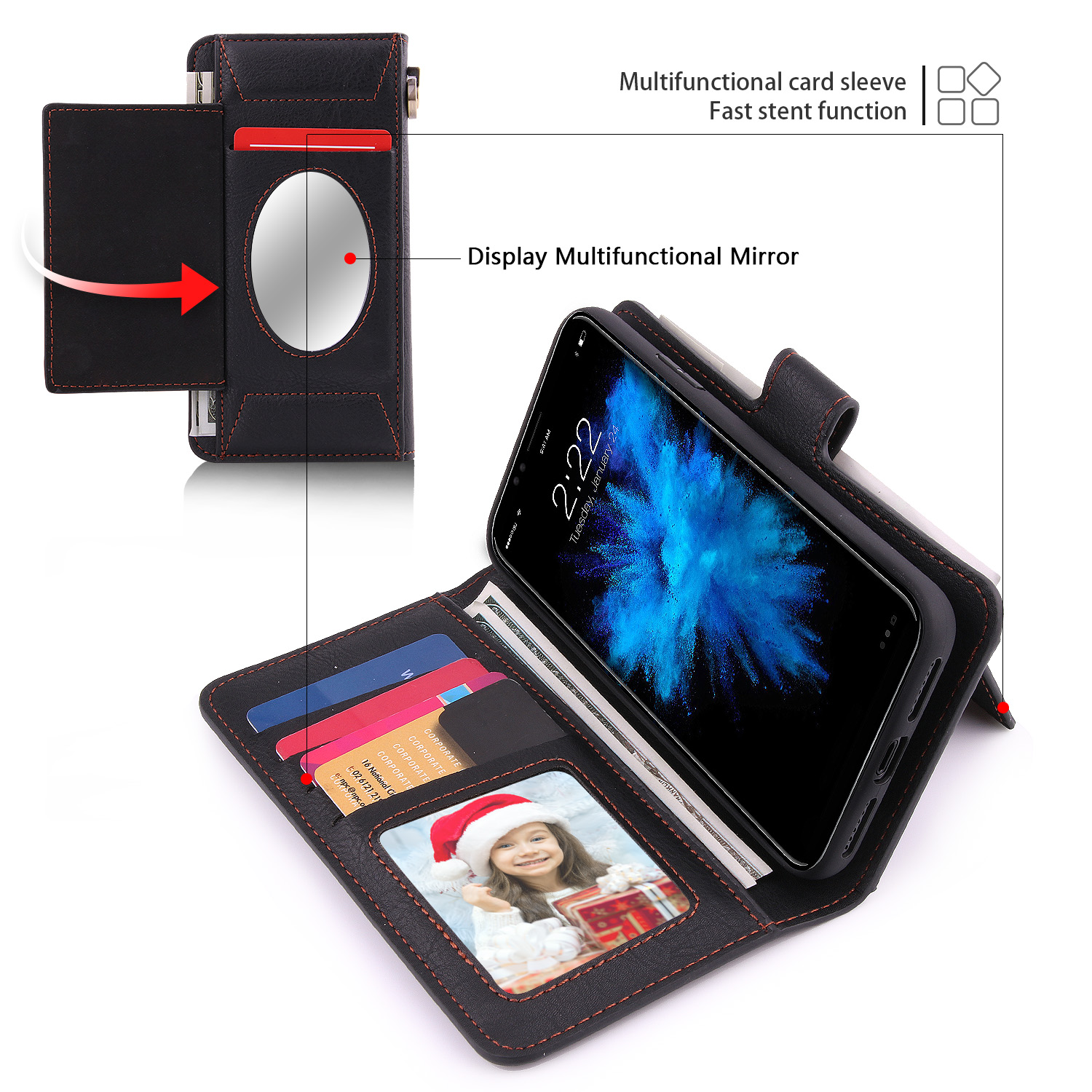 POLA-Magnetic-Detachable-Wallet-Card-Slots-Case-With-Mirror-For-iPhone-X88-Plus77-Plus6s6s-Plus66-Pl-1227083