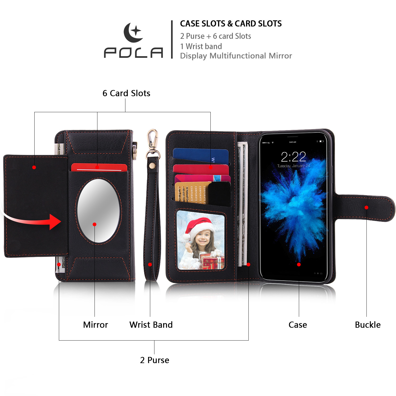 POLA-Magnetic-Detachable-Wallet-Card-Slots-Case-With-Mirror-For-iPhone-X88-Plus77-Plus6s6s-Plus66-Pl-1227083