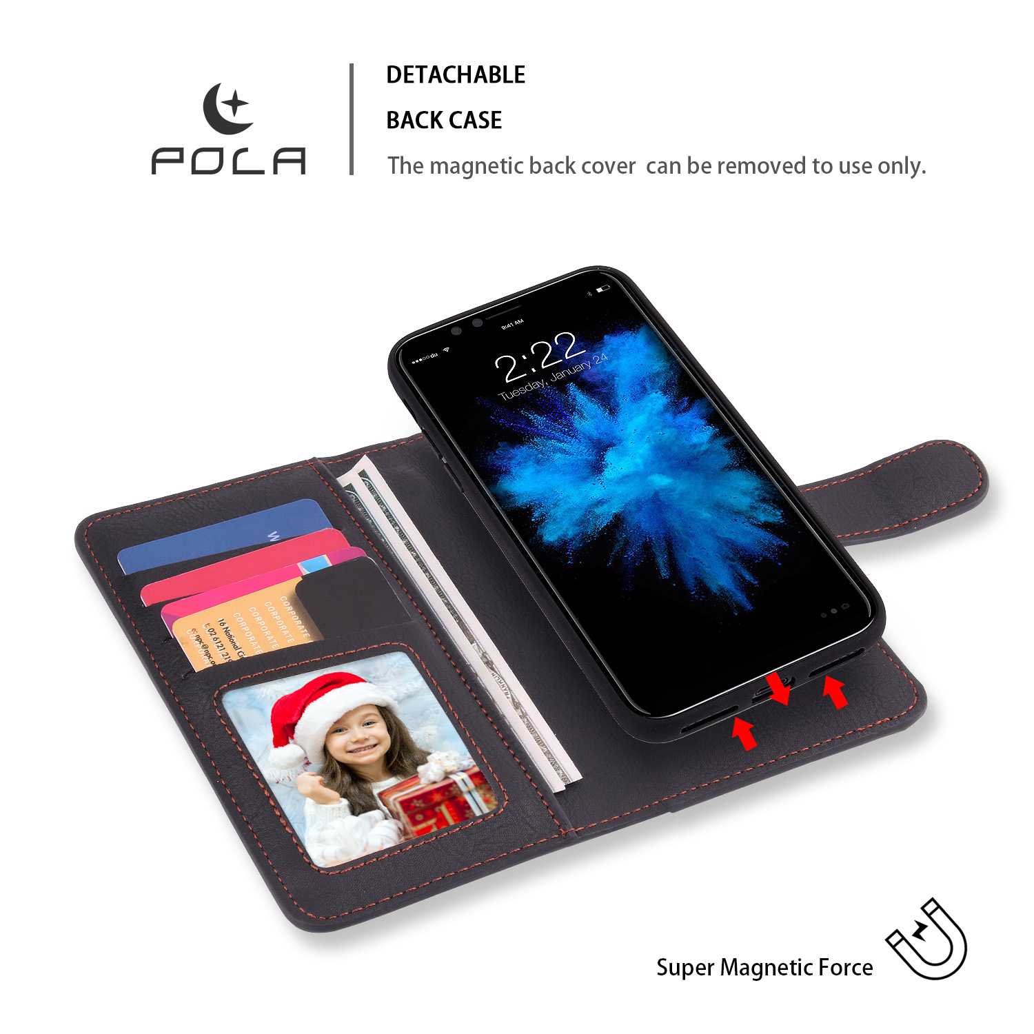POLA-Magnetic-Detachable-Wallet-Card-Slots-Case-With-Mirror-For-iPhone-X88-Plus77-Plus6s6s-Plus66-Pl-1227083