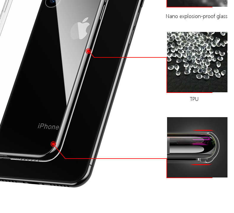 Bakeey-6D-Clear-Tempered-Glass-Soft-TPU-Edge-Protective-Case-for-iPhone-X-1316004