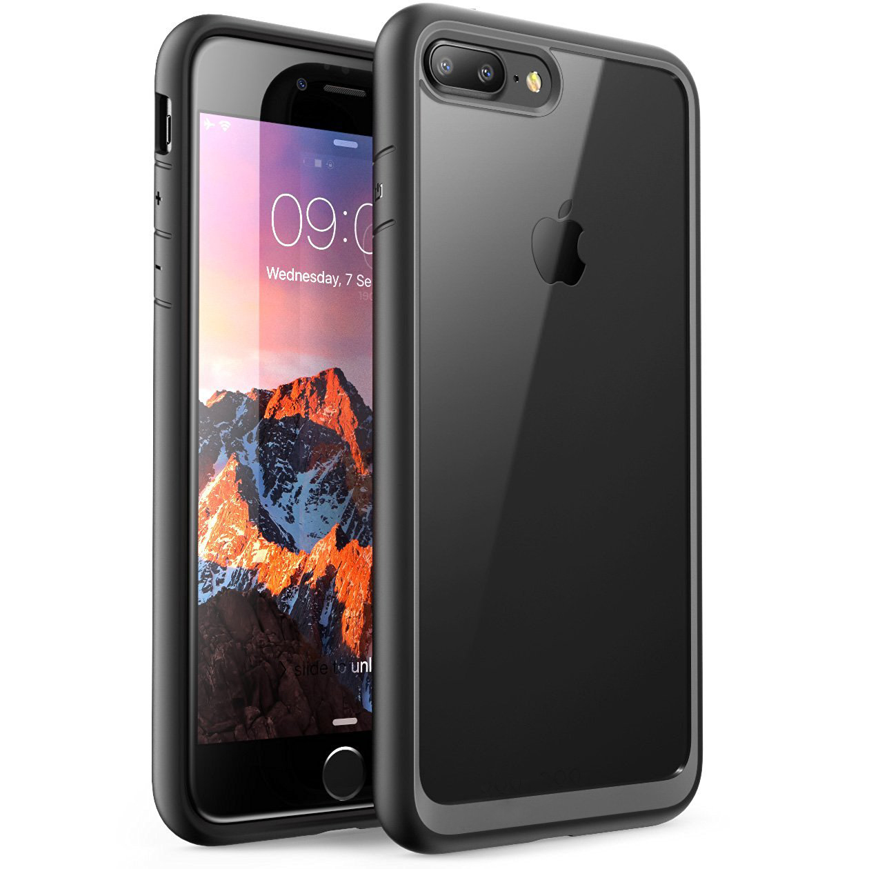 Bakeey-Clear-Transparent-Hybrid-Color-Protective-Case-For-iPhone-7-Plus8-Plus-Anti-Fingerprint-Anti--1311387