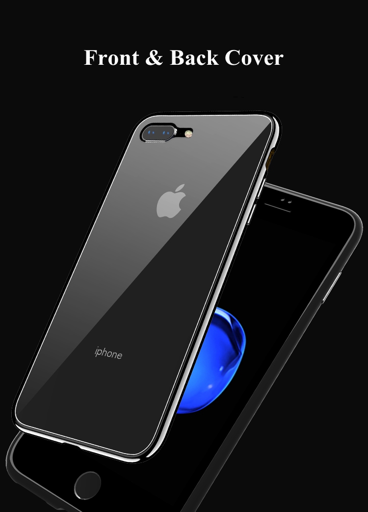 Bakeey-Magnetic-Adsorption-Clear-Tempered-Glass-CaseTempered-Glass-Film-For-iPhone-X88-Plus77-Plus-1401446