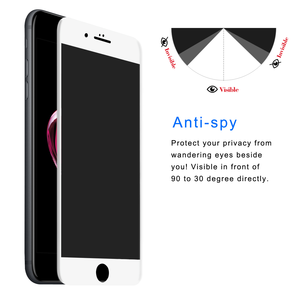 ENKAY-Anti-Spy-3D-Arc-Edge-026mm-9H-Carbon-Fiber-Tempered-Glass-Screen-Protector-for-iPhone-6-6s-1162559