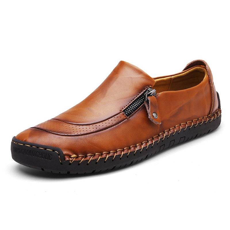 Menico-Men-Soft-Hand-Stitching-Genuine-Leather-Side-Zipper-Slip-On-Oxfords-1239097