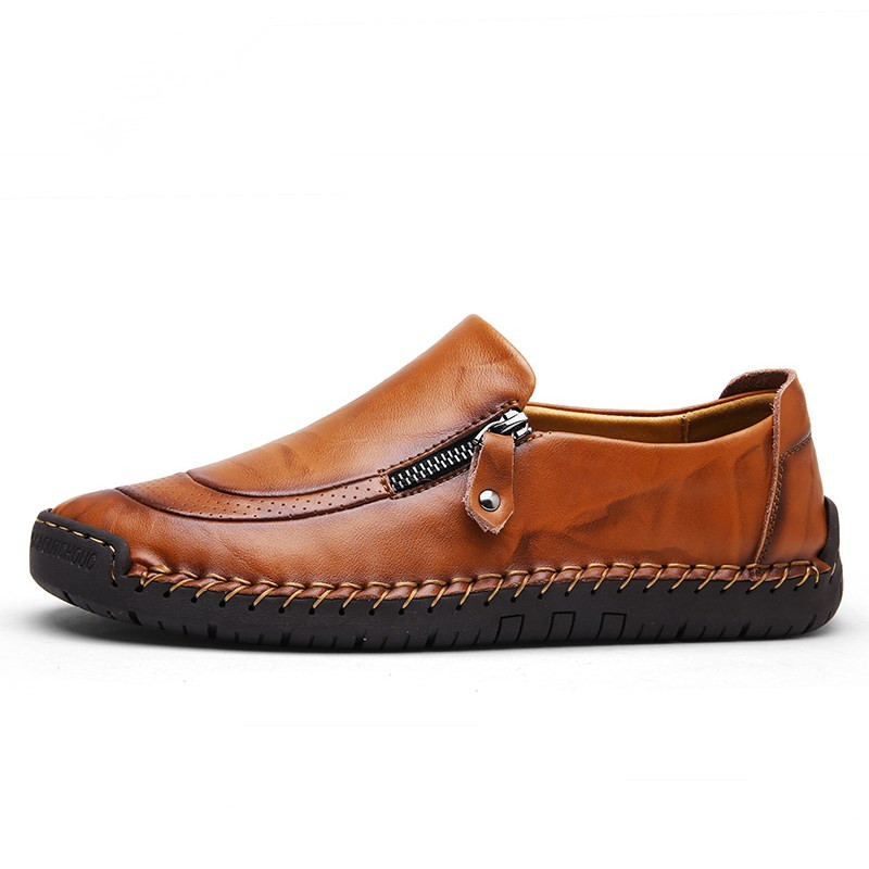 Menico-Men-Soft-Hand-Stitching-Genuine-Leather-Side-Zipper-Slip-On-Oxfords-1239097